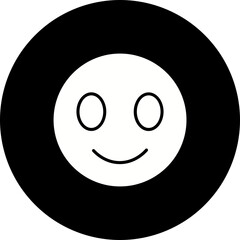 Smiles Glyph Inverted Icon