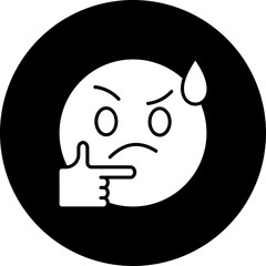 Thinking Glyph Inverted Icon