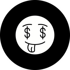 Greed Glyph Inverted Icon