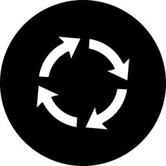 Loop Glyph Inverted Icon