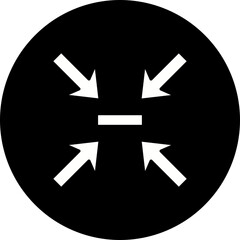 Shrink Glyph Inverted Icon