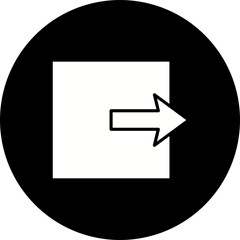 Logout Glyph Inverted Icon