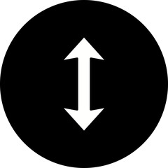 Vertical Glyph Inverted Icon