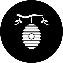Beehive Glyph Inverted Icon