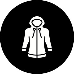 Raincoat Glyph Inverted Icon