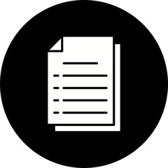 Paper Glyph Inverted Icon