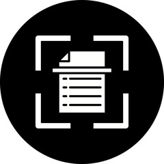 Scan Glyph Inverted Icon