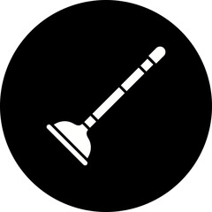 Plunger Glyph Inverted Icon