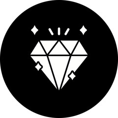 Diamond Glyph Inverted Icon