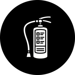 Fire Extinguisher Glyph Inverted Icon