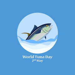 Vector illustration for World Tuna Day May 2