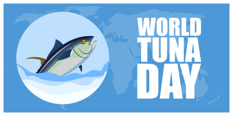 Vector illustration for World Tuna Day May 2