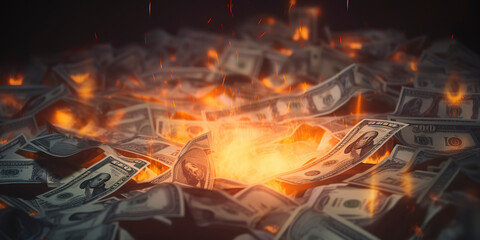 Money on fire. Generative AI