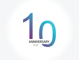 10 years anniversary template logo.