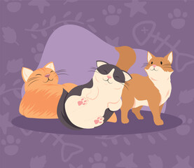 three little cats mascots