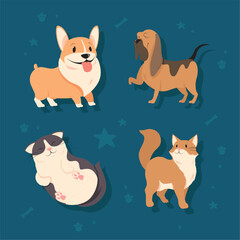 cats and dogs mascots