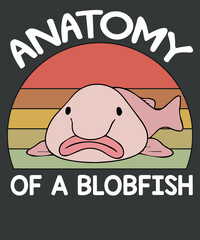 Anatomy of a Blobfish Hoodie, Funny Meme Clothing Gifts Kids Pullover Hoodie, Deep Ocean Animals, Open Sea, Fishing, Emotional, Animal, Support BlobFish