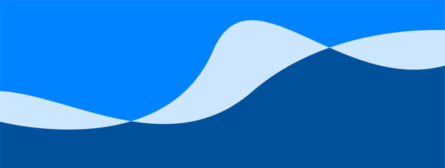 Fototapeta premium Abstract blue color background. Dynamic shapes composition. Minimalist vector.