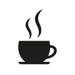 Coffee cup icon vector illustration isolated on white background, coffee cup flat design vector