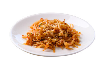 Spicy mung bean sprouts salad (Kongnamul Muchim), Korean food side dish