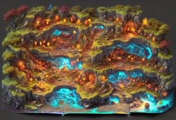 painting of a wall, fantasy game, Gaming Island, Fantasy World, Imagination World