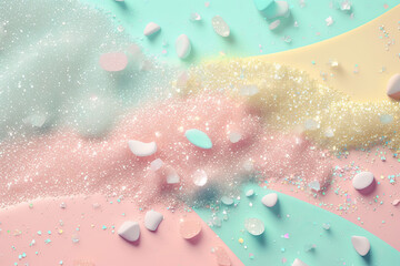 Fototapeta premium pastel abstract background with confetti glitter