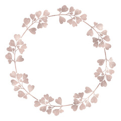 Floral rose gold wreath illustration