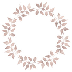 Floral rose gold wreath illustration