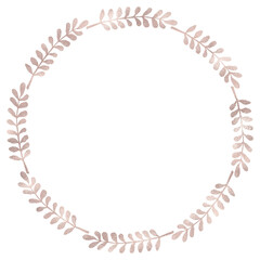 Floral rose gold wreath illustration