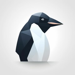 penguin logo vector illustration on white background, generative AI