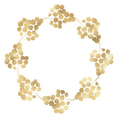 Floral gold wreath illustration