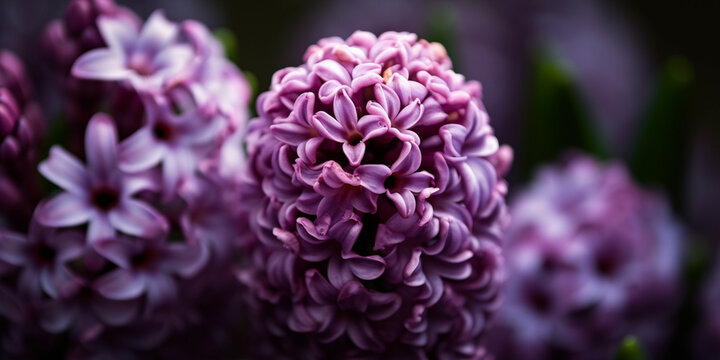 hyacinth flower background, nature Generative AI