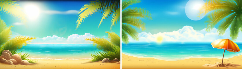 Realistic summer background