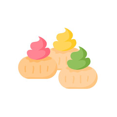 gem rose cookies colorful icing sugar