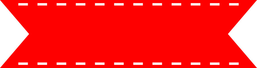 Red ribbon sticker icon PNG