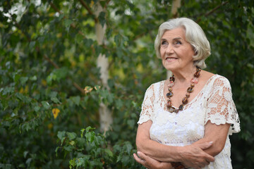 portrait of a beautiful woman in summer