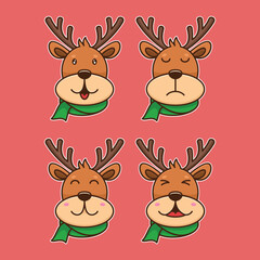 Deer Head Character Cartoon