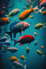 Naklejka premium Fish Generate Ai