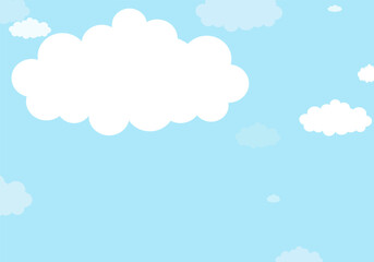 Cloud and Sky background, pastel paper cut design vector