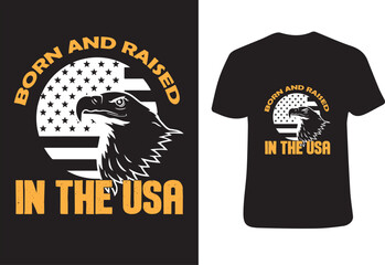 USA T shirt Design,Classic american semi truck. Isolated vehicle with USA flag on white background. Prepared for printing and cutting (Cricut, Silhouette, Cameo). 