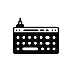 Black solid icon for keyboards 