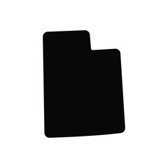 Black solid icon for utah  