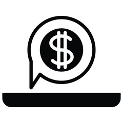 Obraz premium Service. Balance Inquiry vector icon illustration