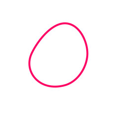 Simple blob outline vector illustration isolated on white. Doodle linear amorphous Hand drawn blotch shape