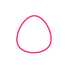 Simple blob outline vector illustration isolated on white. Doodle linear amorphous Hand drawn blotch shape