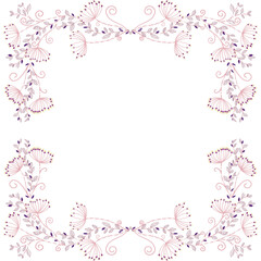 abstract floral frame