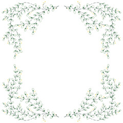 Fototapeta premium abstract floral frame