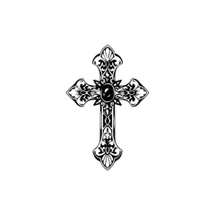 vector illustration of vintage cross symbol