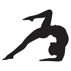 Fototapeta premium Woman Yoga Silhouette