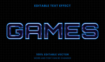 game light glowing neon led graphic style editable text effect	